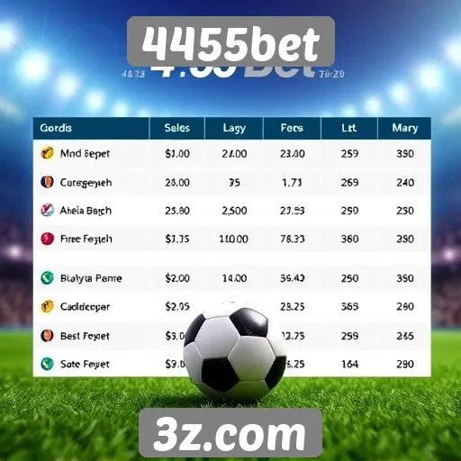 Comparação de odds oferecidas pelo 4455bet